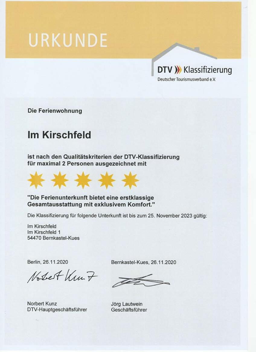 Ferienwohnung Im Kirschfeld - 5* Bernkastel-Kues Eksteriør billede